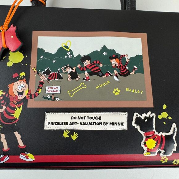 Radley London x BEANO Small Ziptop Grab Bag Minnie 70th Anniversary Celebration - Picture 3 of 15